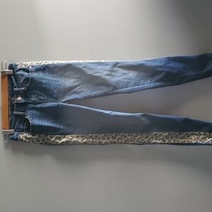 Judy Blue jeans womens size 3 blue animal print on side stripes Skinny Fit